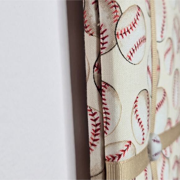 NWOT Mini French Memo Board - Baseball Red White Beige - Picture 3 of 6